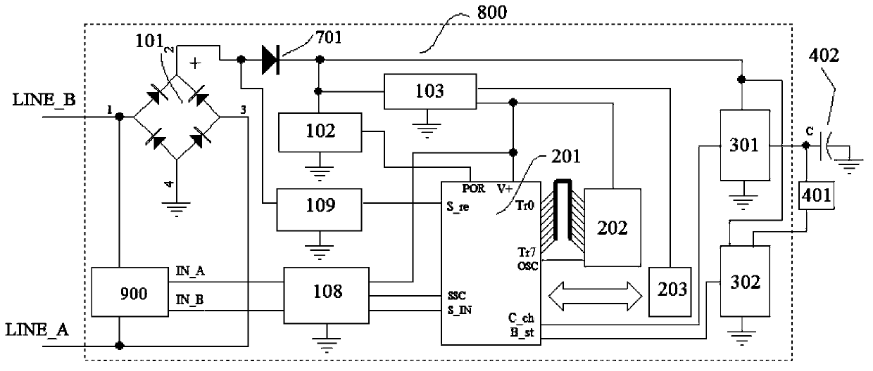 Electronic detonator control chip and processing method for correctly restoring host computer communication signal