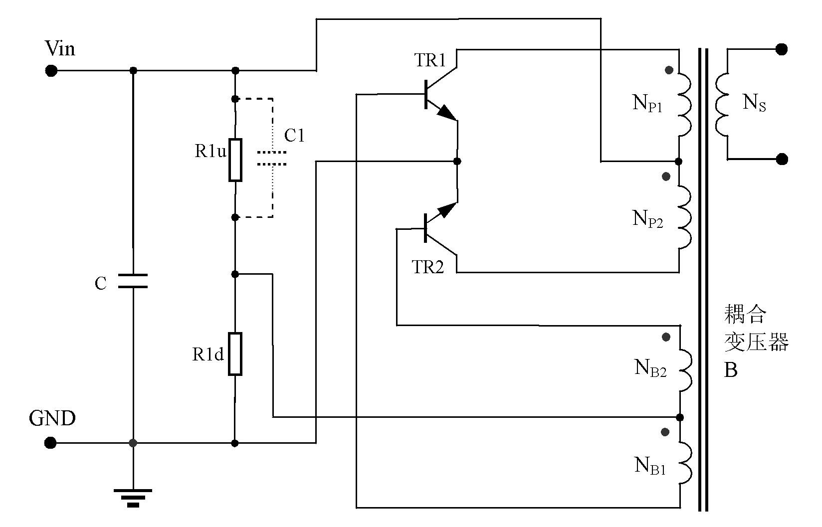 Self-excitation push-pull converter