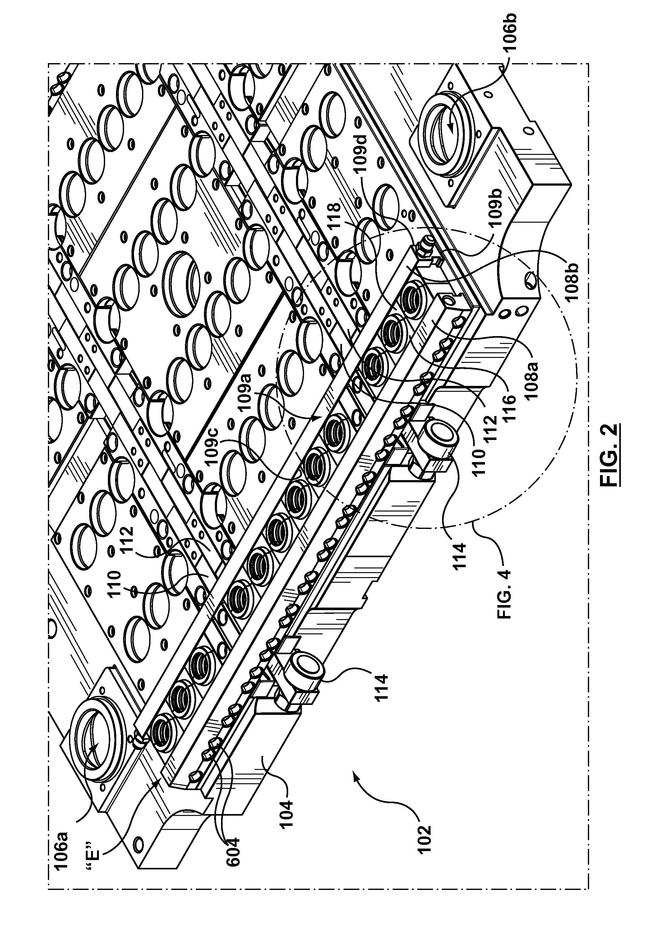 Split mold insert for a molding system