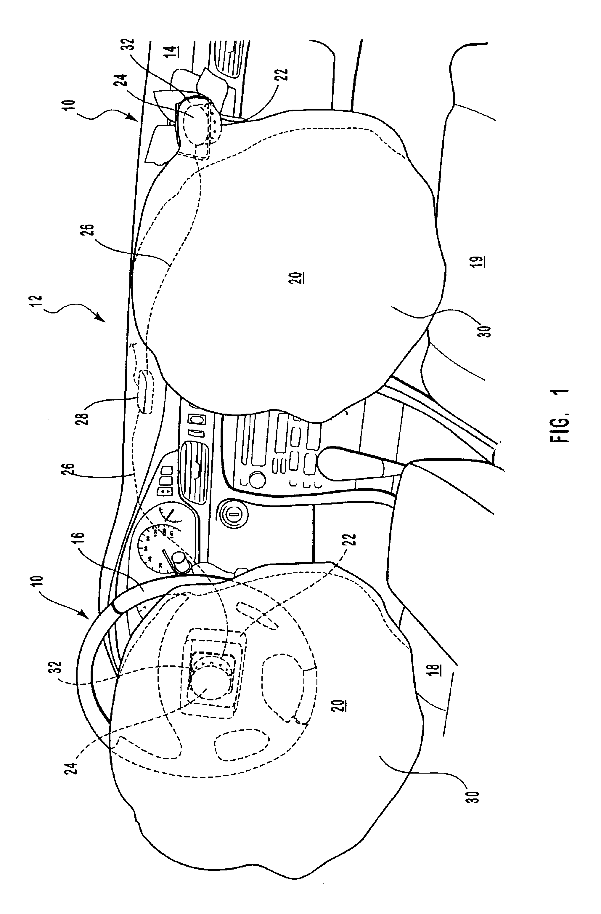 Load path control for inflatable airbag