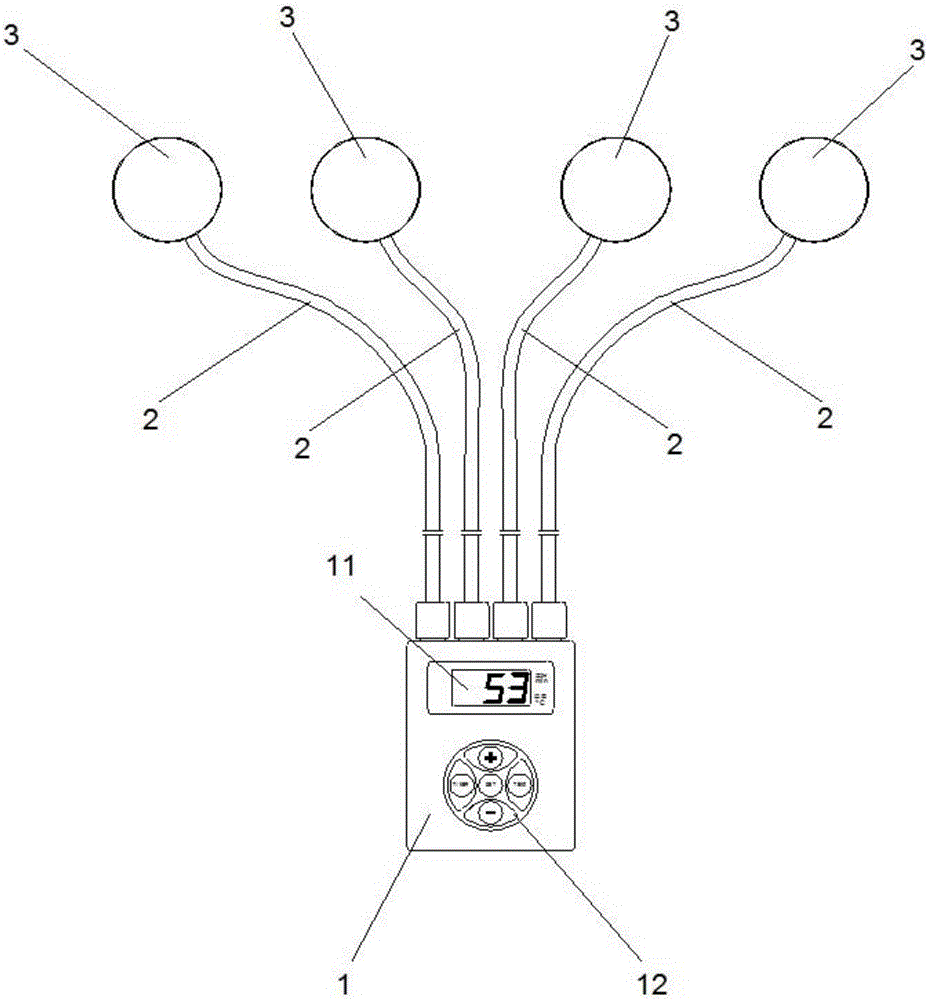 Multi-channel thermal moxibustion instrument