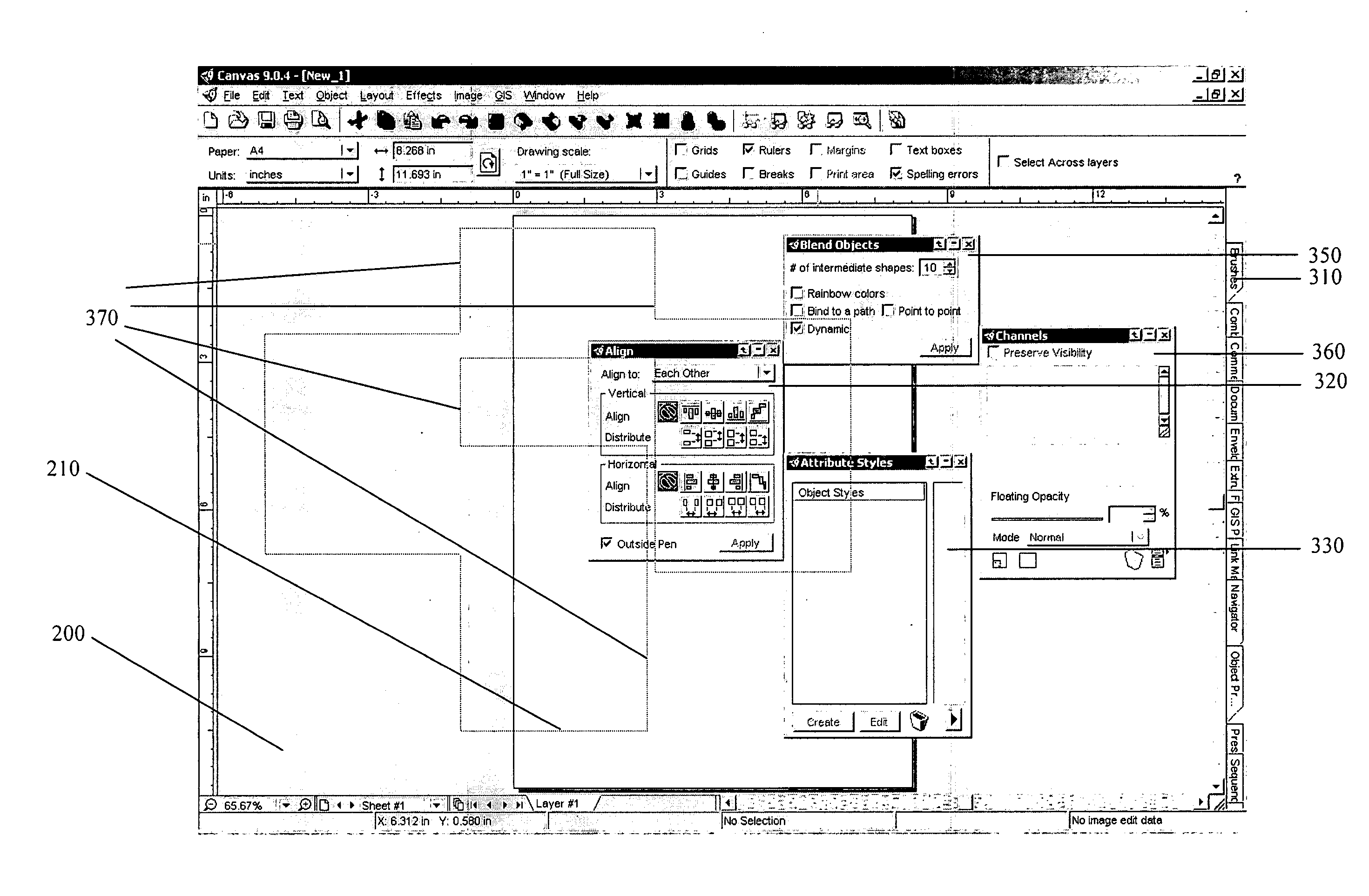 Management of multiple window panels with a graphical user interface