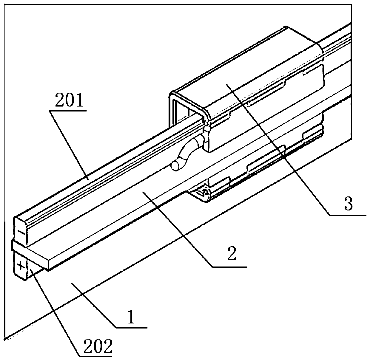 Server case and sliding type power transmission structure thereof