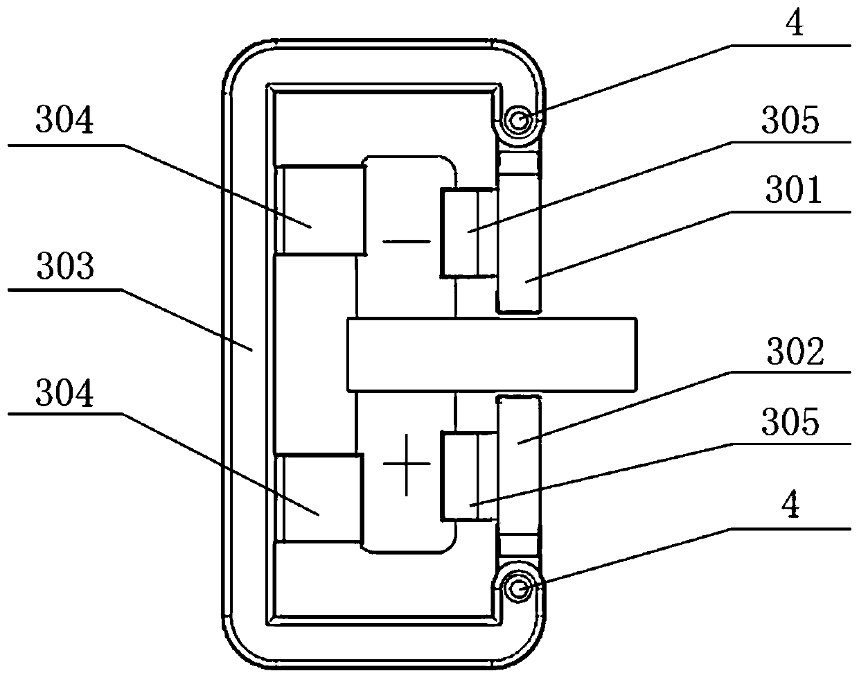 Server case and sliding type power transmission structure thereof