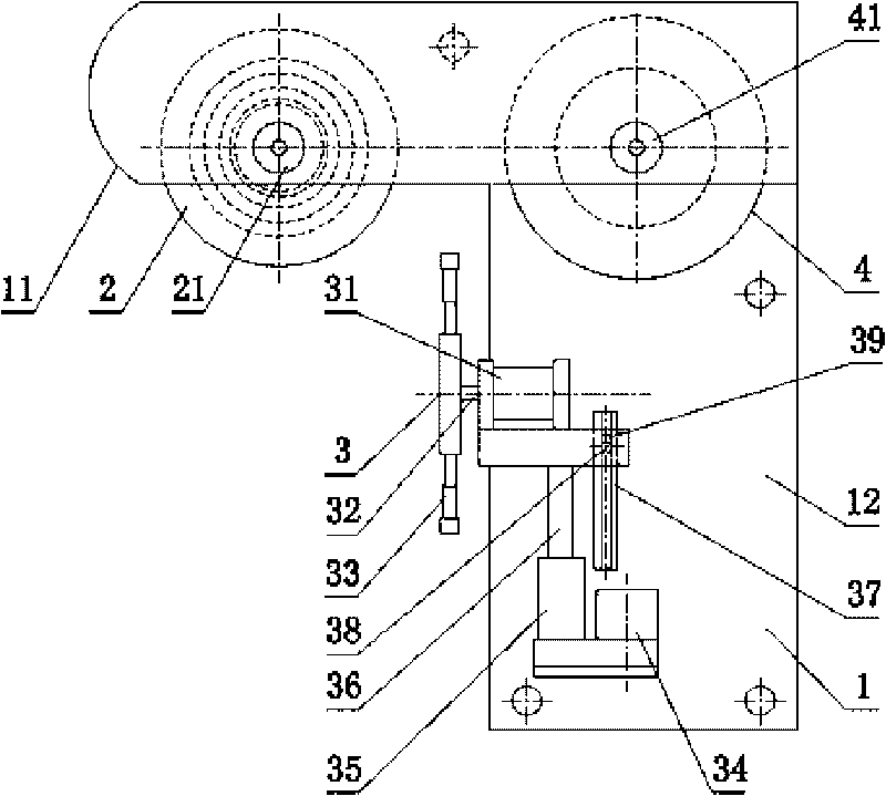 Combined type running deicing mechanism of online deicing robot of high-voltage transmission line