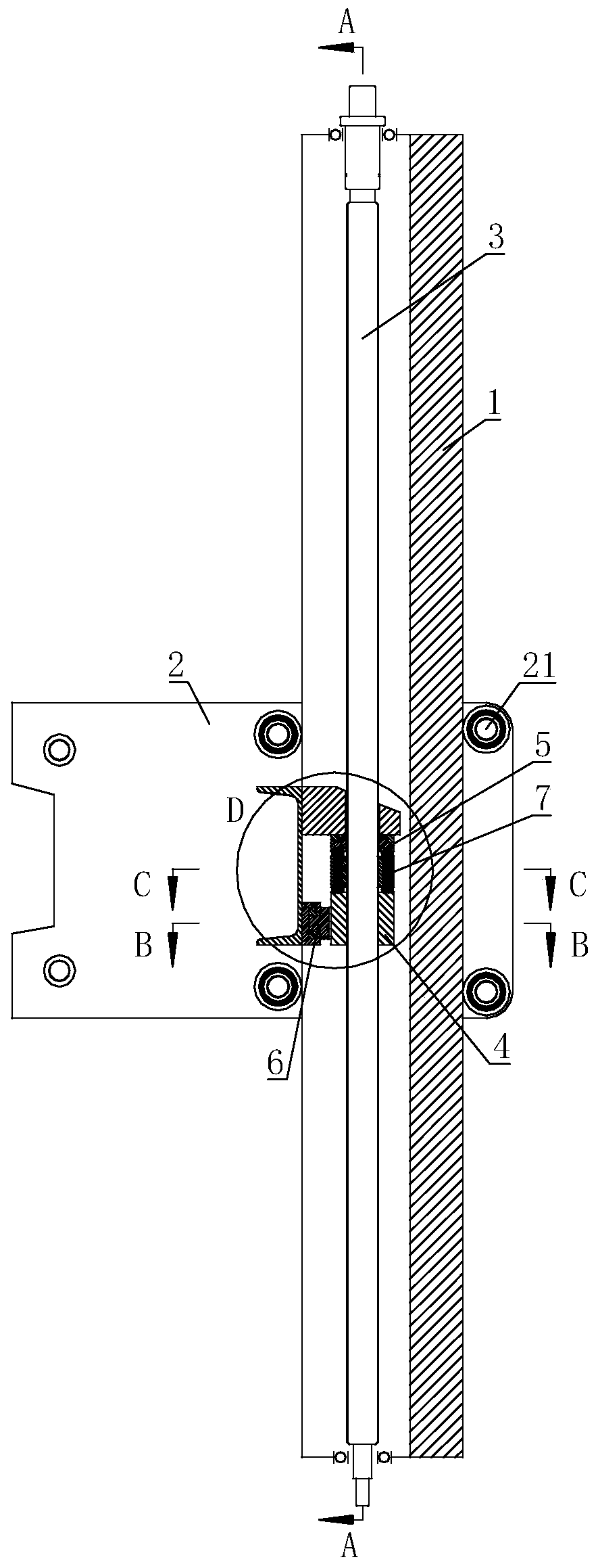 A self-aligning safety screw lifting device