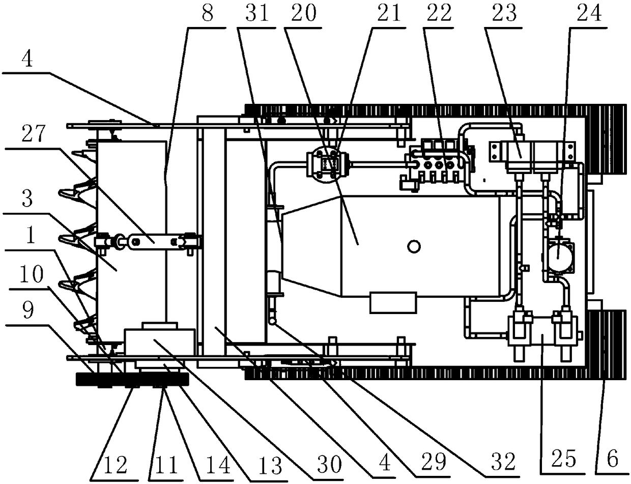 Crawler belt type dredging robot