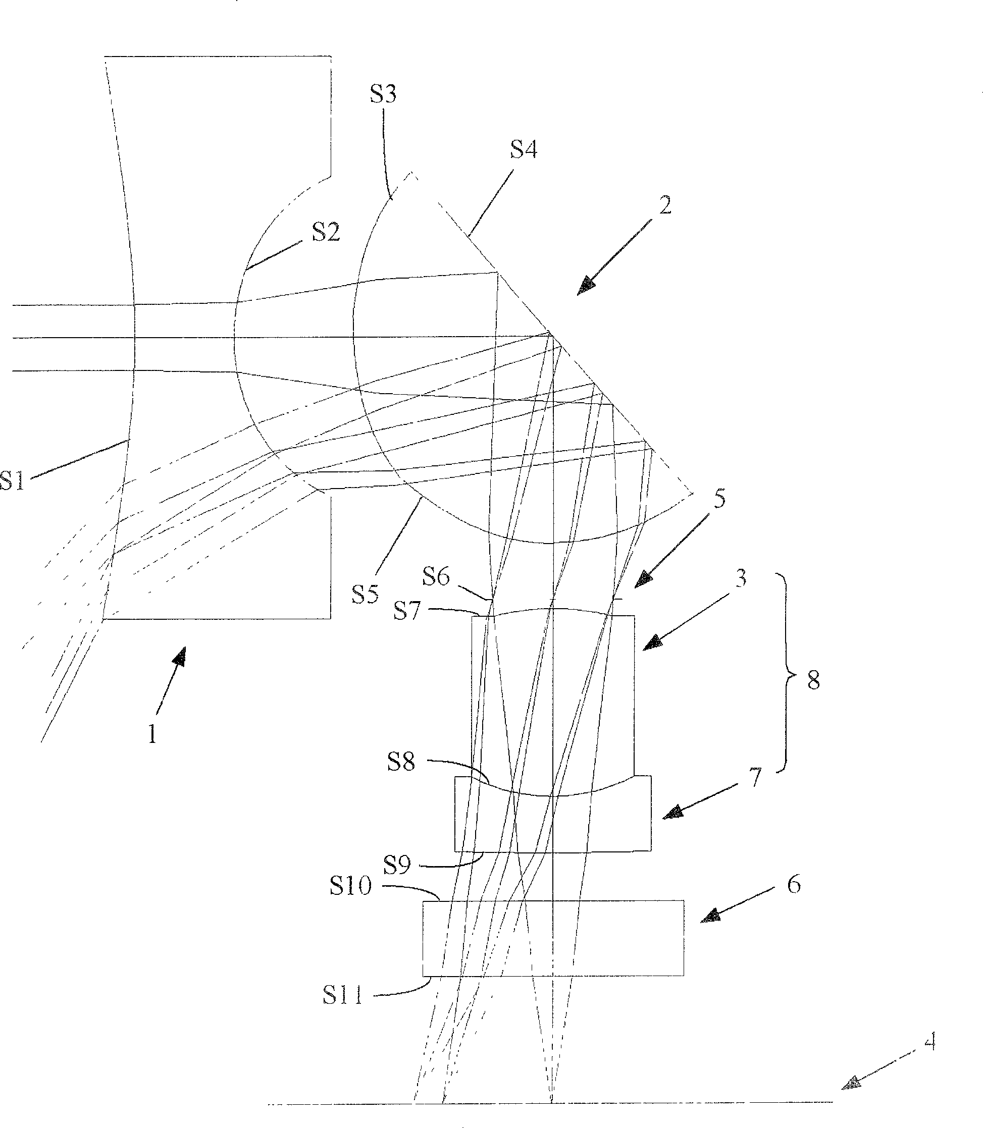 Minisize wide-angle lens