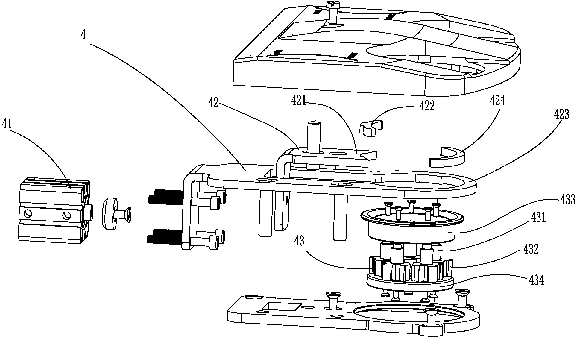 Coping and replacing device of electrode cap