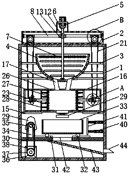 High efficiency crushing device for building cement blocks