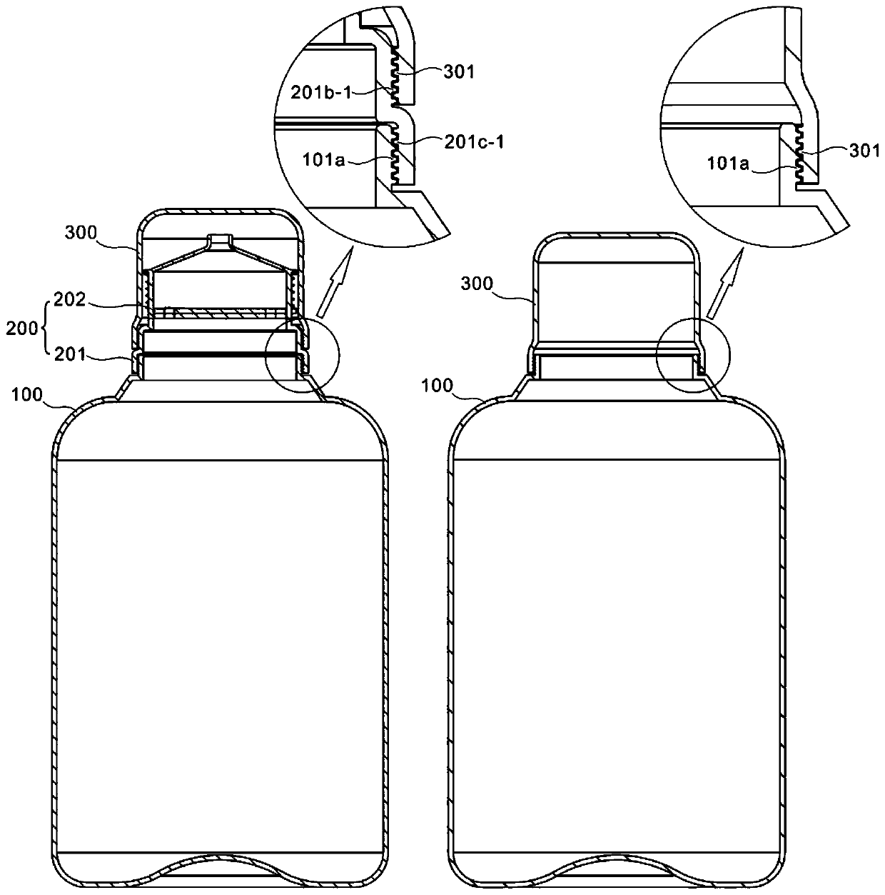 A kind of manual control counting medicine bottle