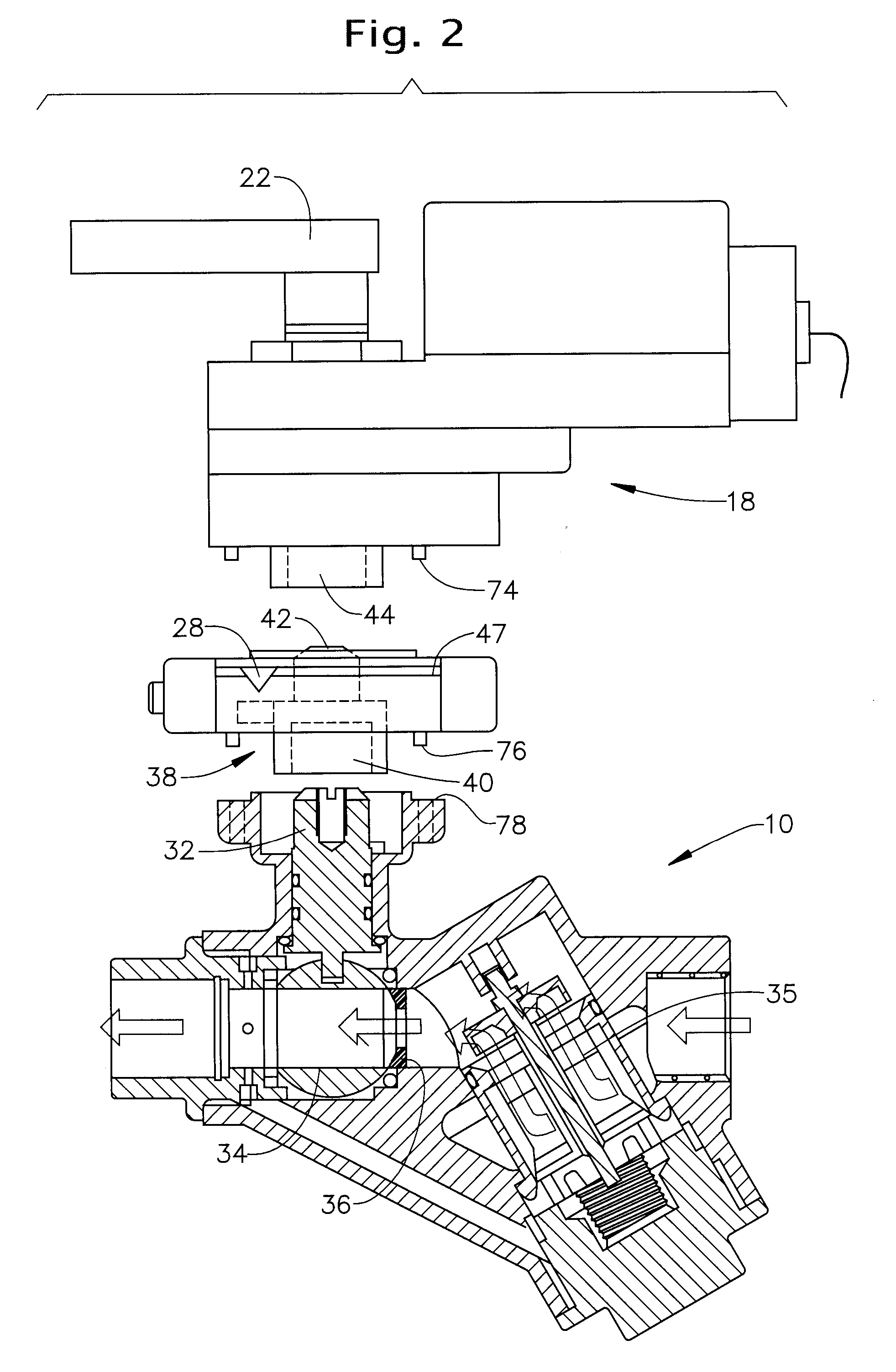 A field adjustable control valve assembly and field adjustment module