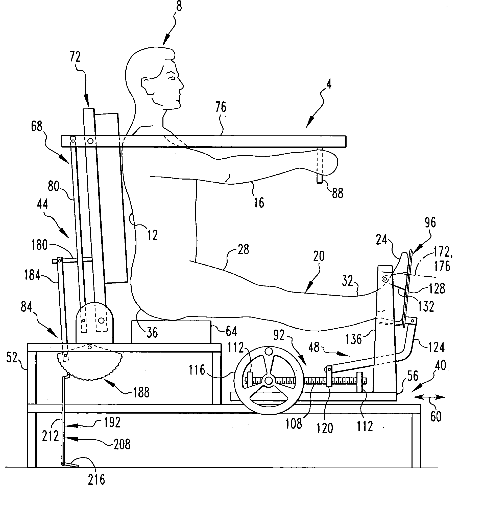 Stretching apparatus and associated method