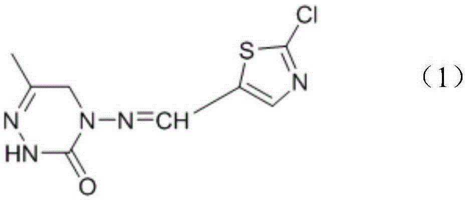 Triazinone compound containing thiazole rings and preparation method and application thereof