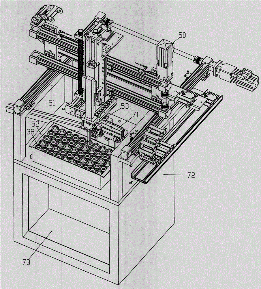 Robot-assisted automatic assembly and lubricating oil addition equipment for rolling wheel assemblies