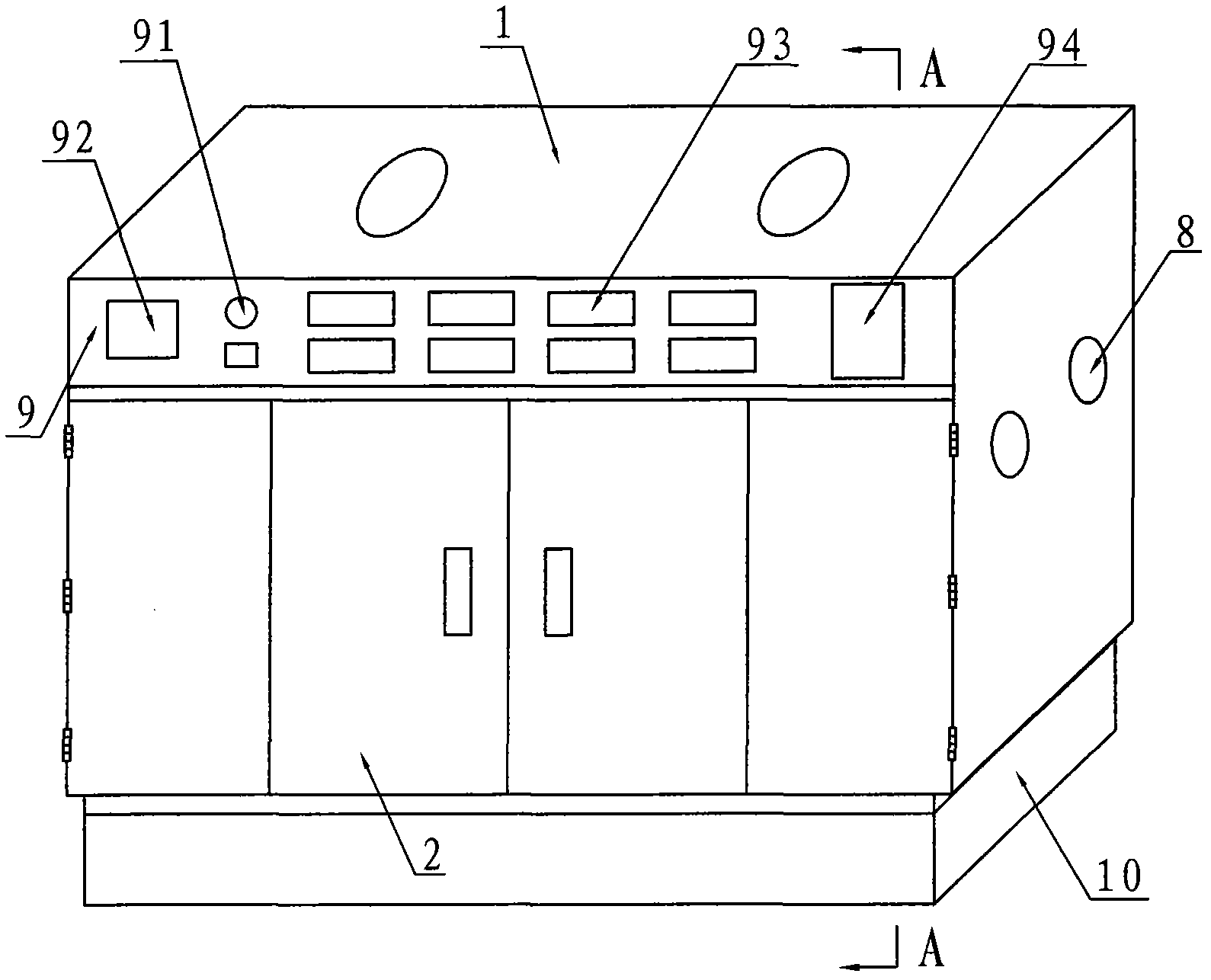 Component test frame matched with double-sided radiation ultraviolet aging test box