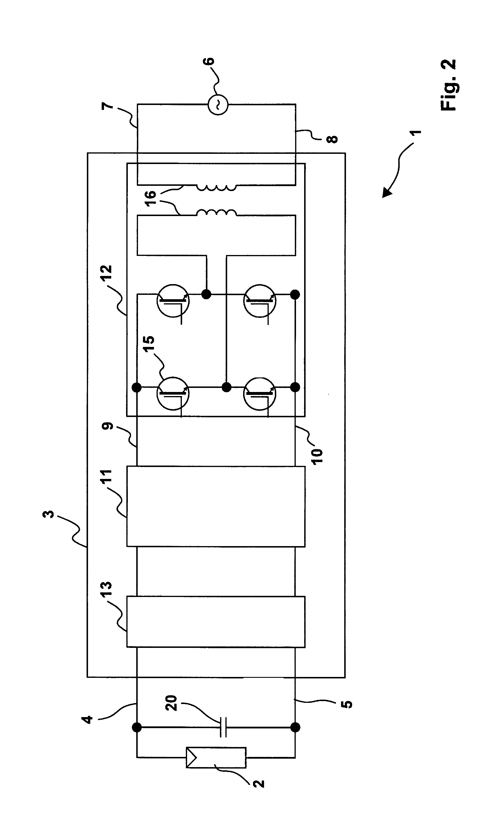 Switching device and method, in particular for photovoltaic generators