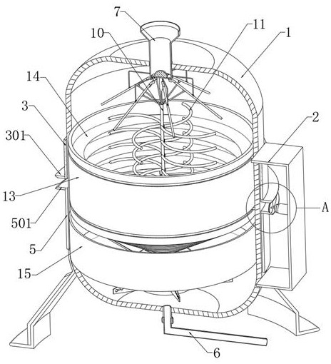 Polymerization kettle for PVC plastic anti-impact agent production