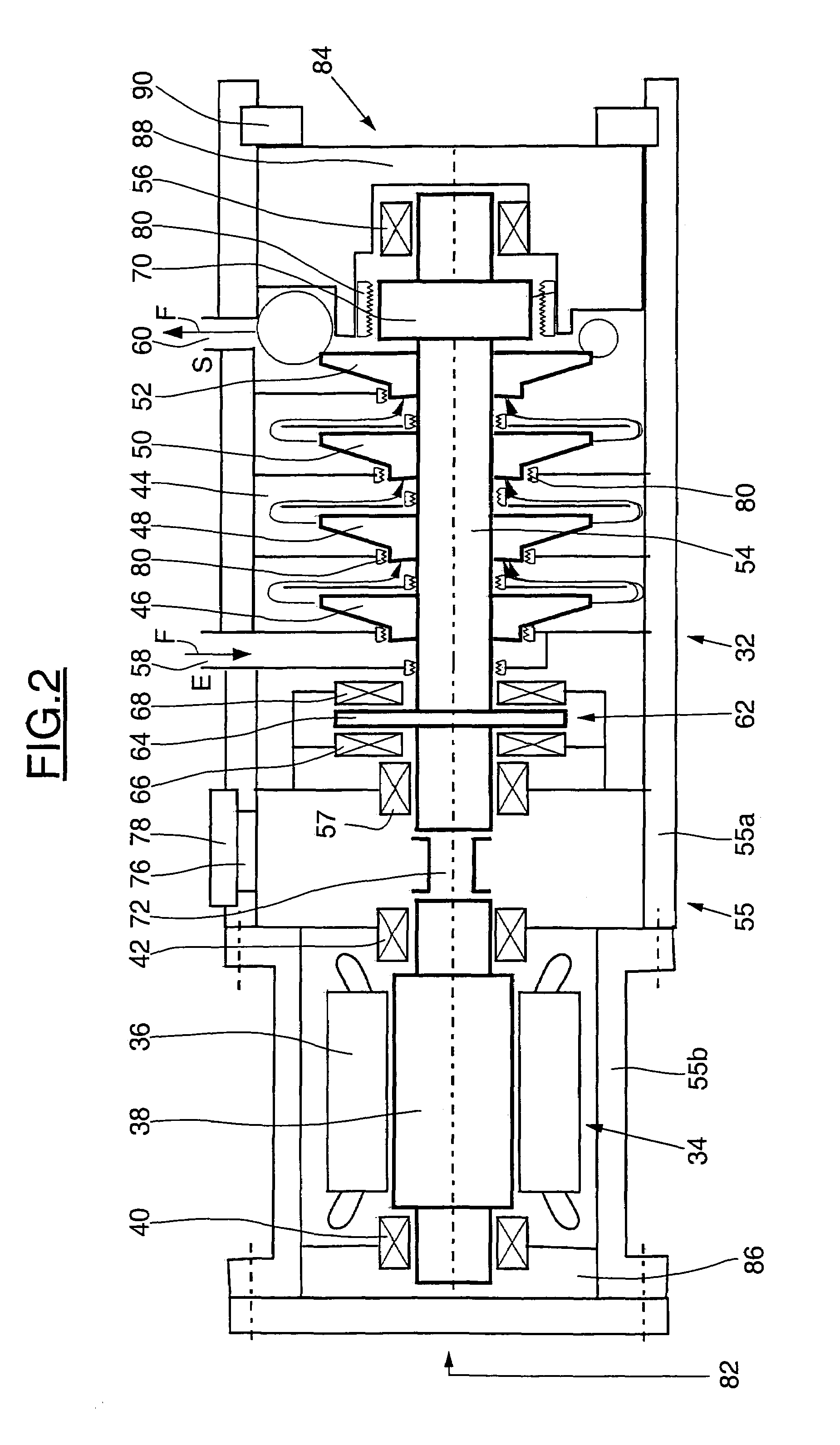 Centrifugal compressor having a flexible coupling