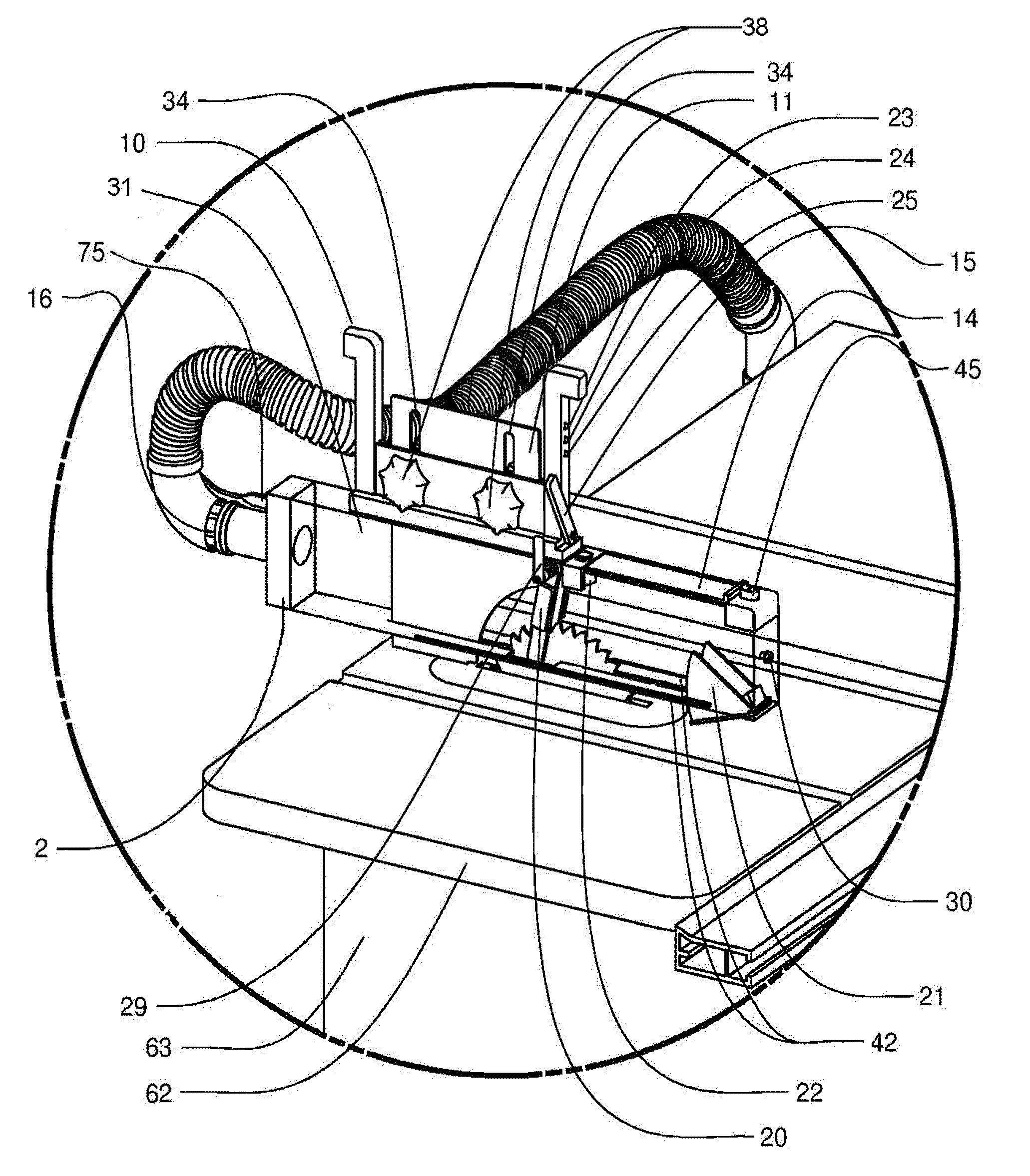 Health and safety system for a table saw