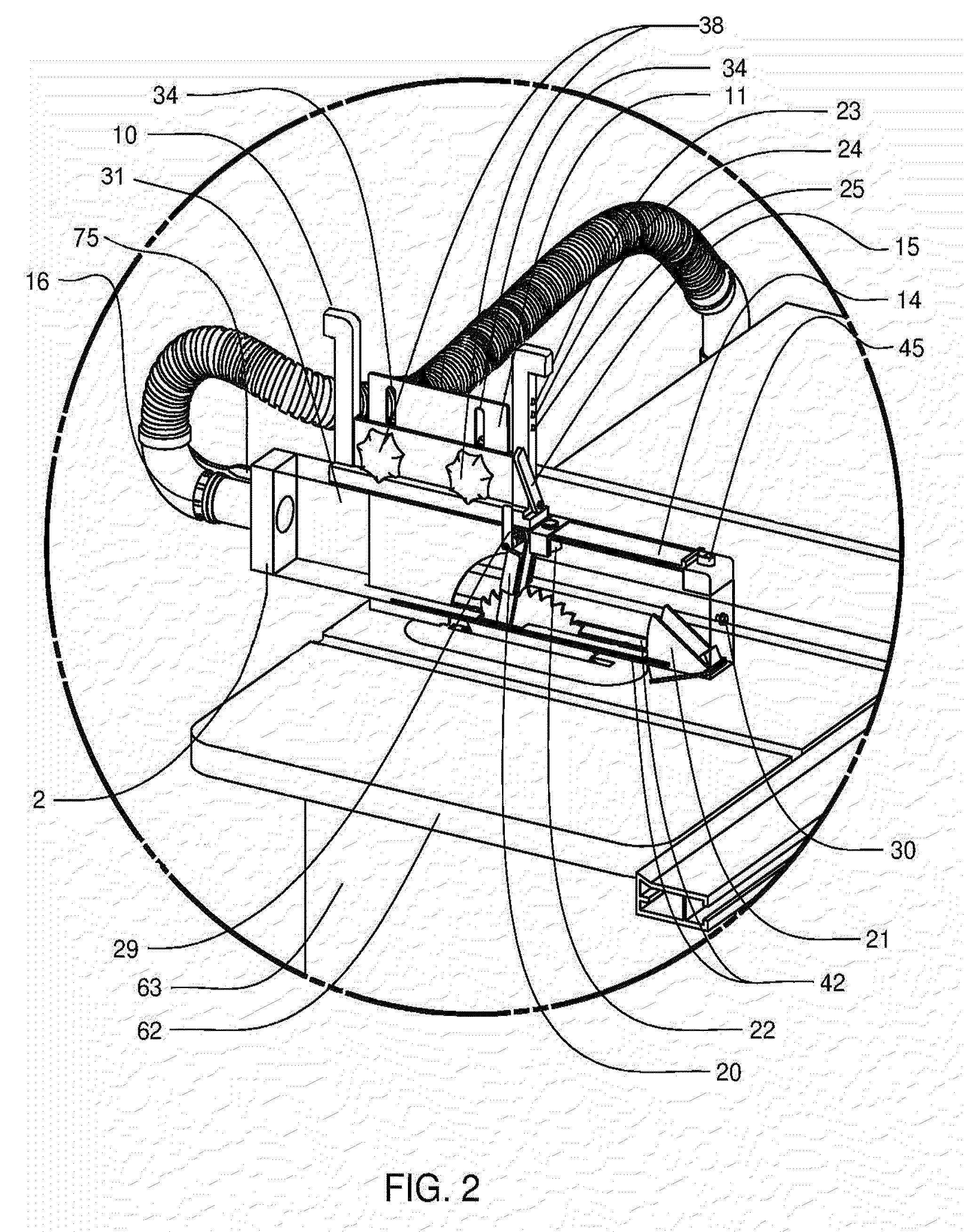 Health and safety system for a table saw