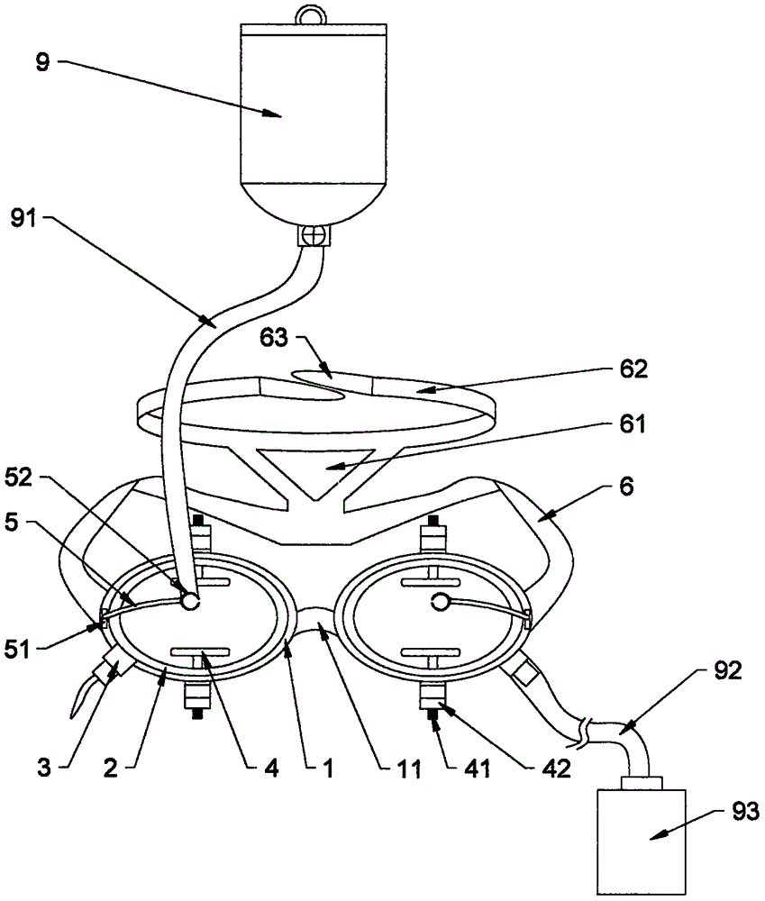 Ophthalmologic flushing device