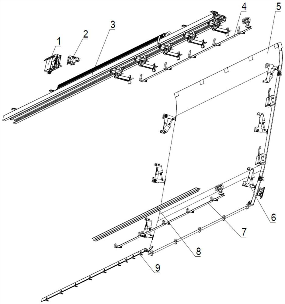 Built-in sliding plug door system of high-speed motor train unit