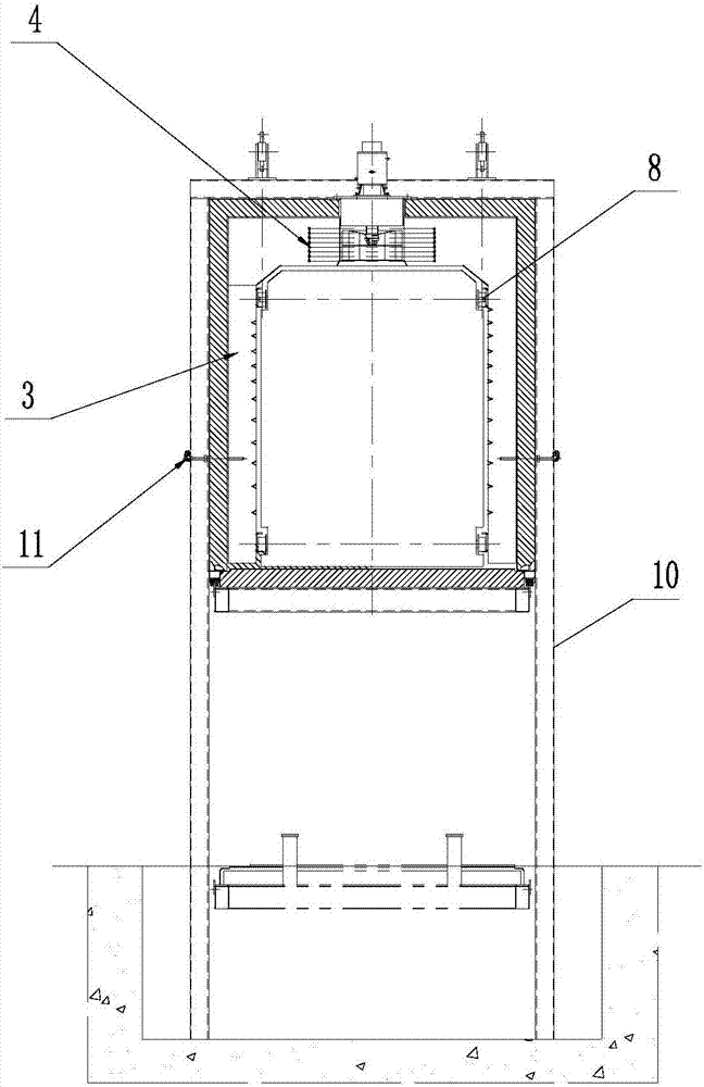 Hearth-size-variable aluminum profile aging oven