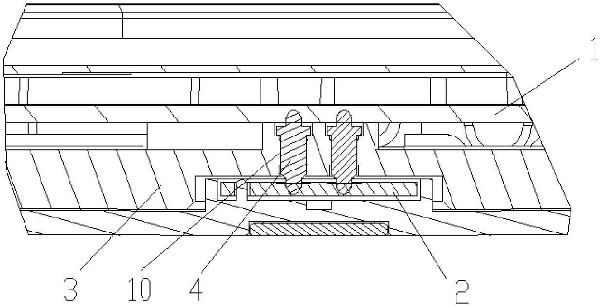 Assembled structure of mainboard and sub-board and terminal device