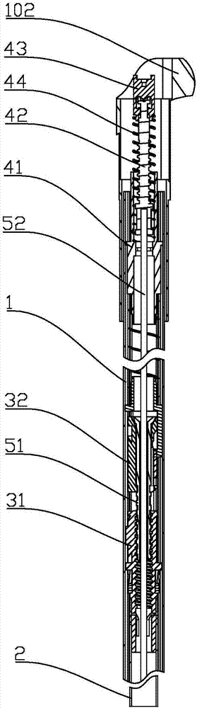 Trekking pole with length capable of being adjusted by single-hand pressing