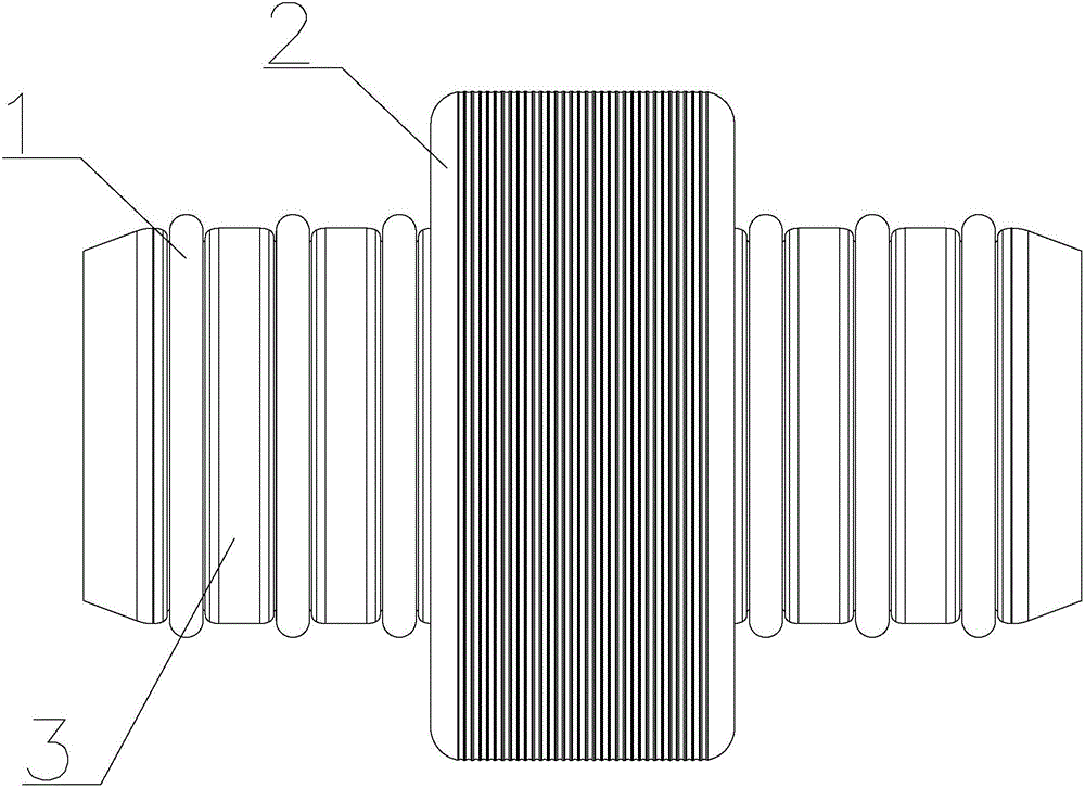 Rigid tube connecting piece with end provided with convex ring