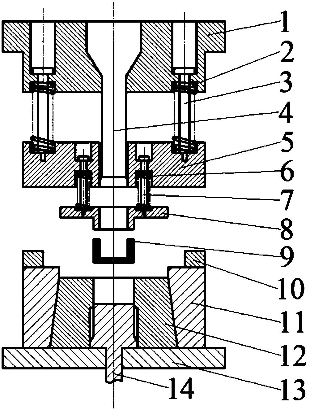 Hot reverse extrusion forming method for titanium alloy cup-shaped part