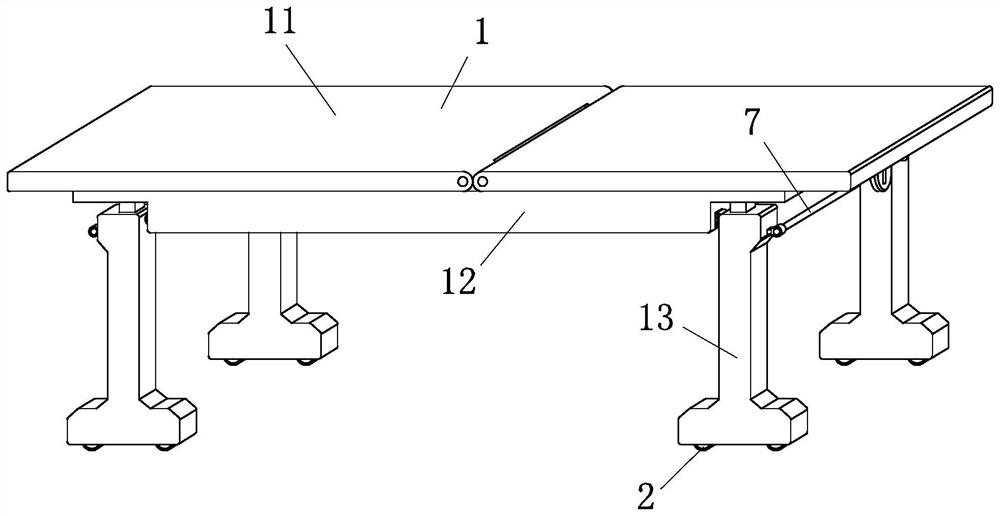 Acupuncture table convenient for adjusting acupuncture angle