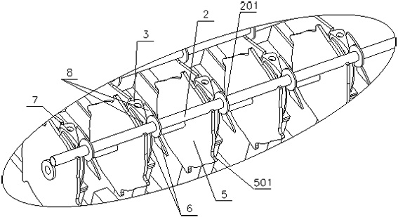 A galvanized buckle scaffold pole palletizer