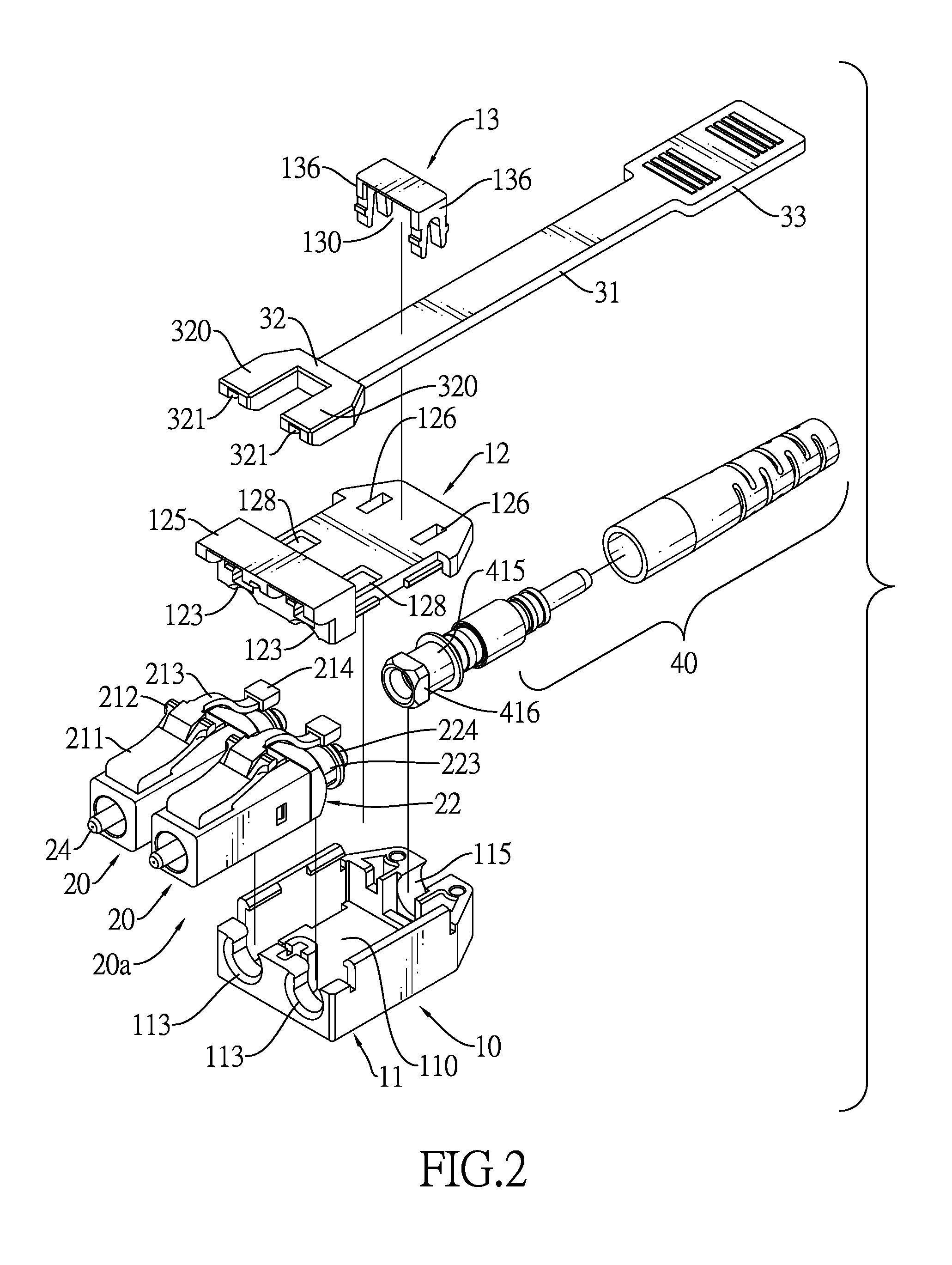 Quick unlocking optical fiber plug connector