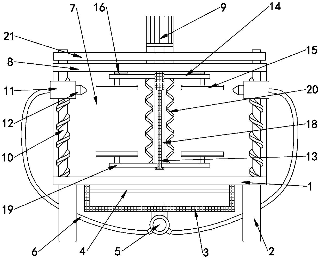 Paint spraying device for hardware production machining