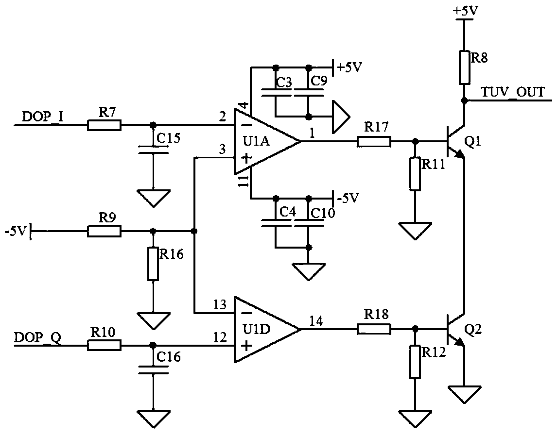 Conditioning circuit of Doppler signal under strong noise background