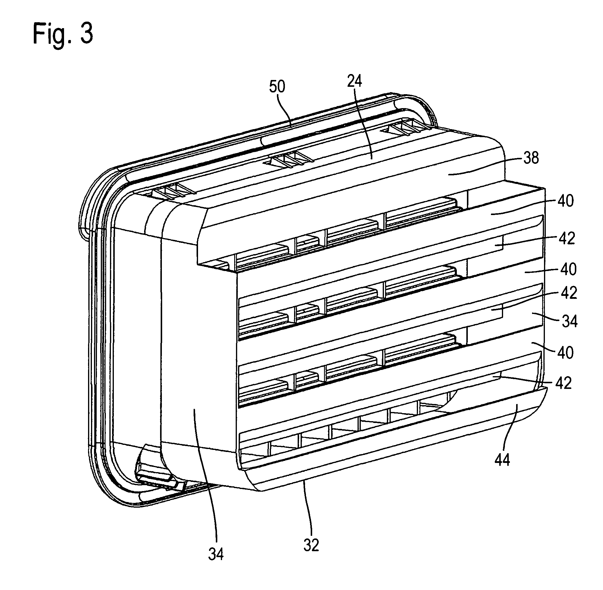 Sound deadening baffle for a ventilation valve