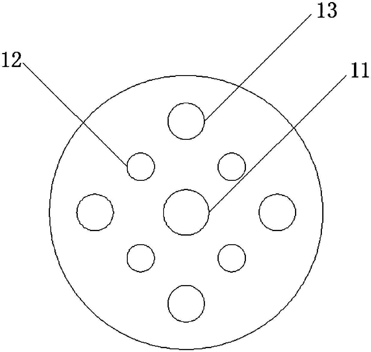 A pulverized coal low NOx oxygen-enriched combustion device