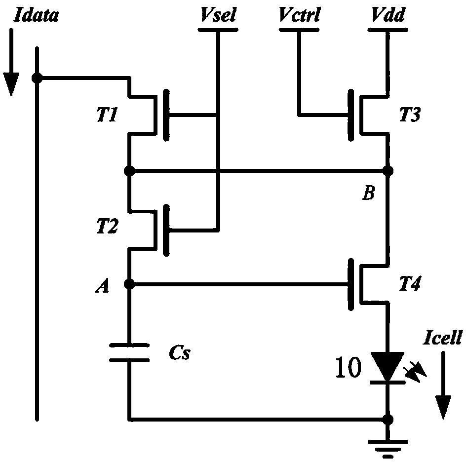 Developing analysis algorithm of OLED display driving circuit, and network application method thereof