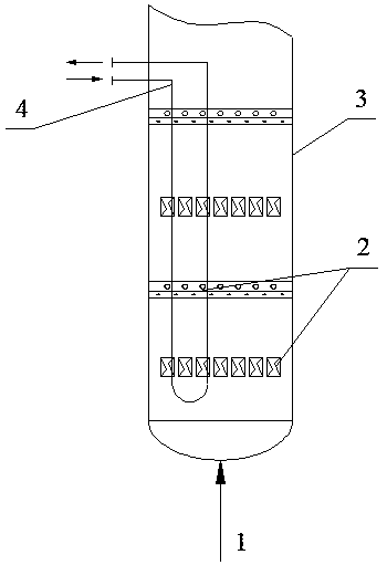 Fluidized-bed reaction device and fluidization reaction method for hydrogenation of nitrobenzene