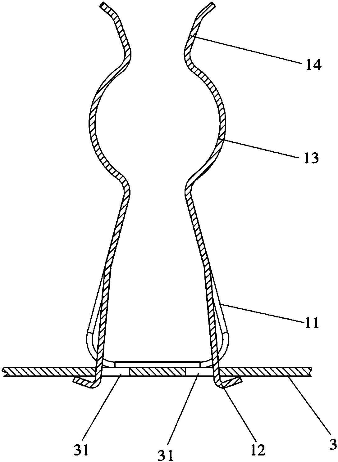 Fixing pipe clamp and disinfecting cabinet using same