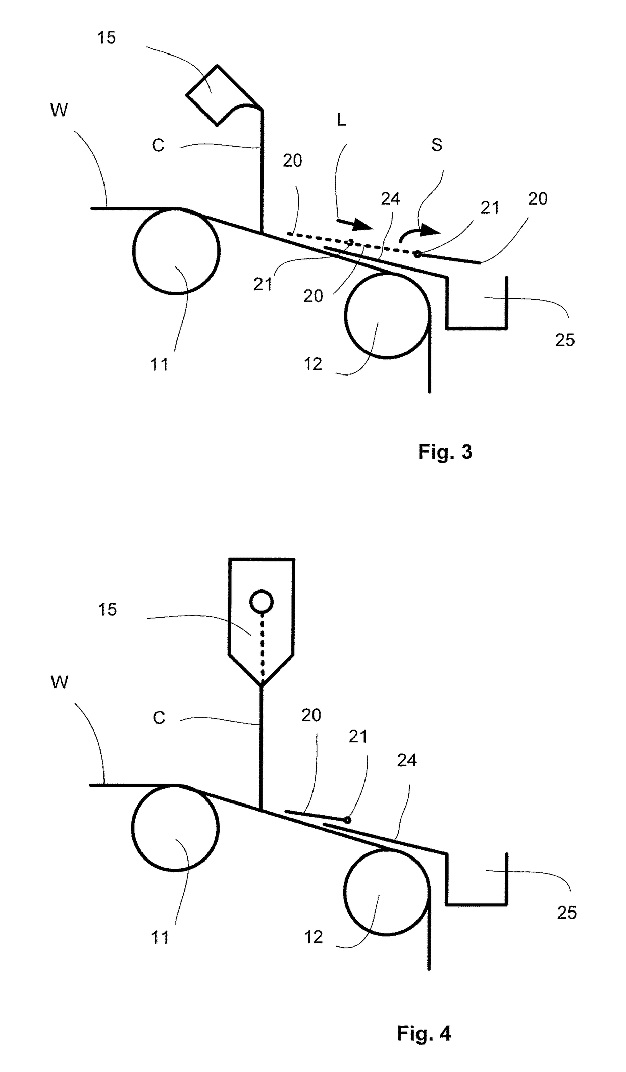 Arrangement in connection with curtain coating of a fibrous web