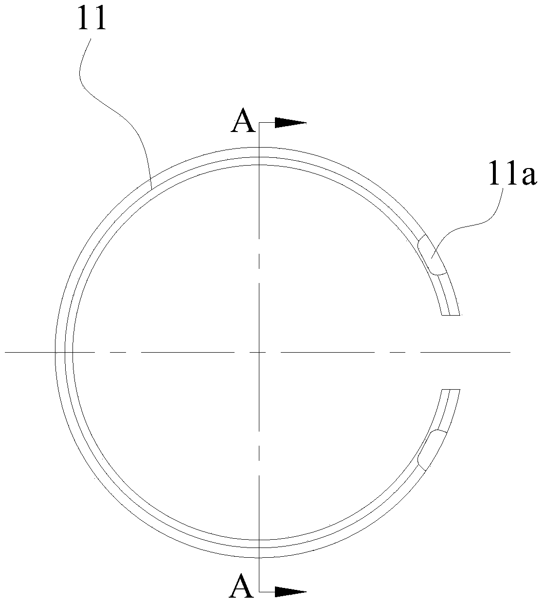 Double-purpose through hole type four-level oil cylinder