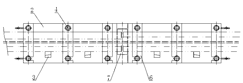 Wharf ship loader telescoping mechanism rail production process and special rail butt joint tool thereof