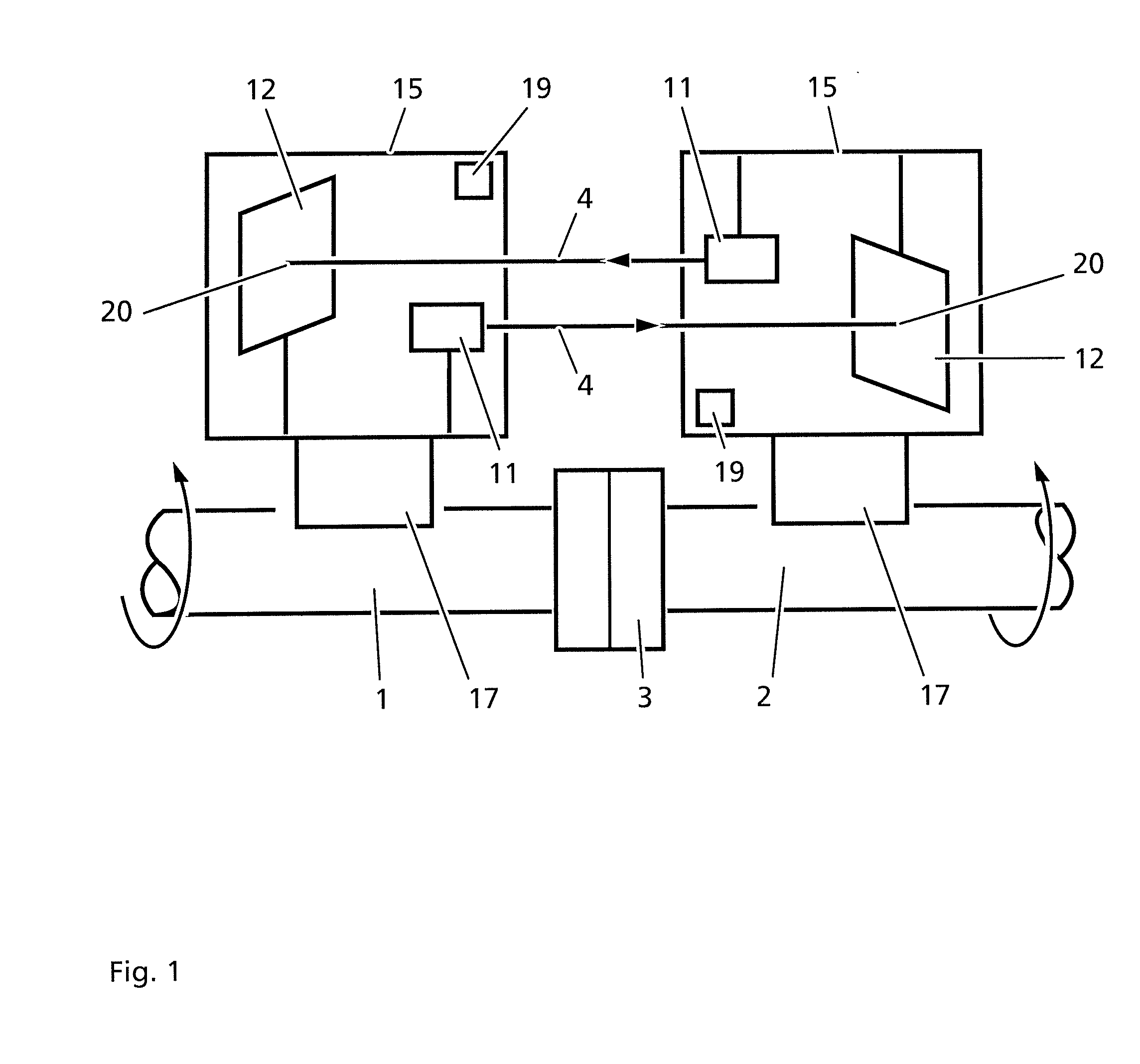 Device for measuring the relative alignment of two articles, method for determining a quality characteristic and vibration measurement device and method