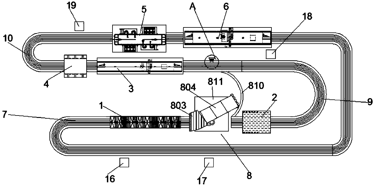 Electrophoretic coating and powder spraying coating combining and splitting device