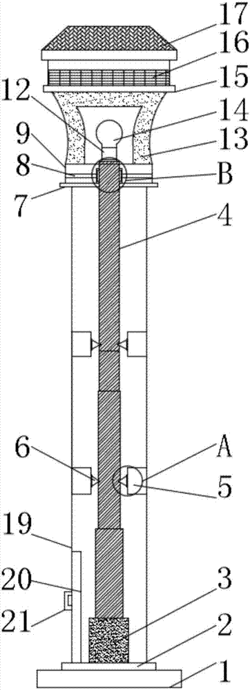 Air cylinder type street lamp convenient to maintain