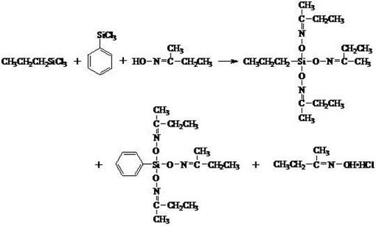 Synthesis method of mixing ketoxime type cross-linking agent