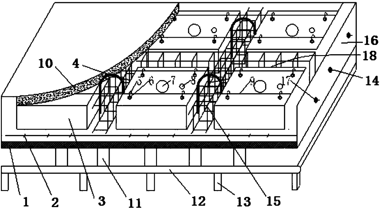 Construction method of long-span ultra-thick cast-in-place post-tensioning prestressed hollow slab with slow bond